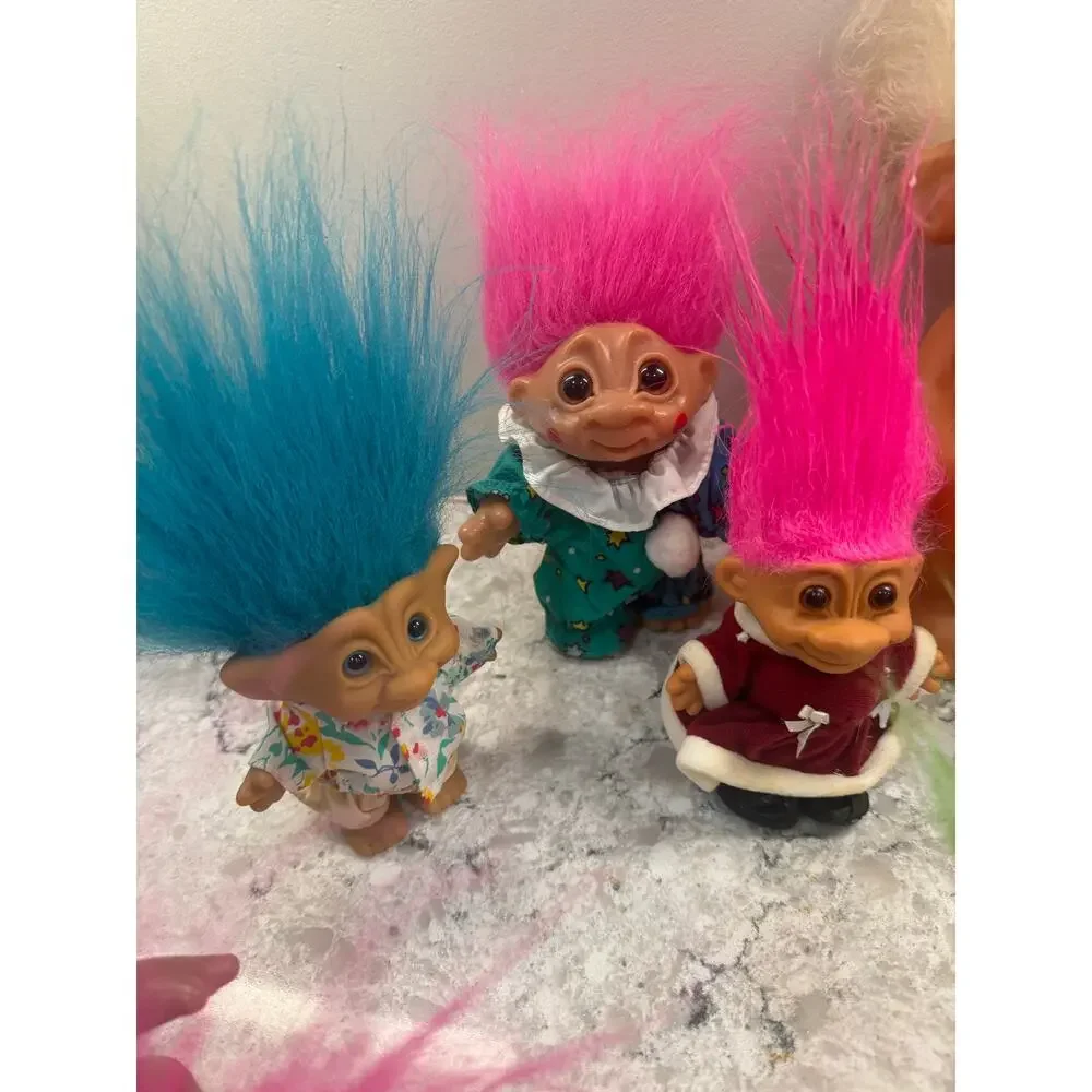 Large Collection of 18 Troll Dolls 1960s-1990s DAM Russ
